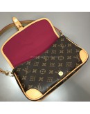 LOUIS VUITTON Monogram Diane with Fuchsia Shoulder Strap – GHW (Microchip – Year 2022)