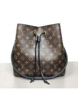 LOUIS VUITTON Monogram NeoNoe MM Drawstring Bucket Bag in Black – GHW (Year 2020)