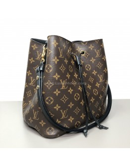 LOUIS VUITTON Monogram NeoNoe MM Drawstring Bucket Bag in Black – GHW (Year 2020)
