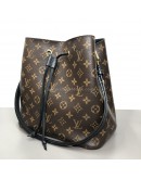 LOUIS VUITTON Monogram NeoNoe MM Drawstring Bucket Bag in Black – GHW (Year 2020)
