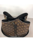LOUIS VUITTON Monogram NeoNoe MM Drawstring Bucket Bag in Black – GHW (Year 2020)