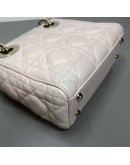 CHRISTIAN DIOR Mini Lady Dior Handbag with Shoulder Strap in Light Pink Cannage Lambskin – GHW (Year 2014)