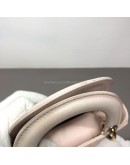 CHRISTIAN DIOR Mini Lady Dior Handbag with Shoulder Strap in Light Pink Cannage Lambskin – GHW (Year 2014)