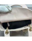CHRISTIAN DIOR Mini Lady Dior Handbag with Shoulder Strap in Light Pink Cannage Lambskin – GHW (Year 2014)