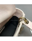 CHRISTIAN DIOR Mini Lady Dior Handbag with Shoulder Strap in Light Pink Cannage Lambskin – GHW (Year 2014)