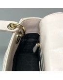 CHRISTIAN DIOR Mini Lady Dior Handbag with Shoulder Strap in Light Pink Cannage Lambskin – GHW (Year 2014)