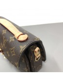 LOUIS VUITTON Monogram Pochette Metis East West with Chain & Shoulder Strap – GHW (Microchip)