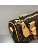 LOUIS VUITTON Monogram Nano Speedy with Shoulder Strap – GHW (Year 2025)