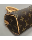 LOUIS VUITTON Monogram Nano Speedy with Shoulder Strap – GHW (Year 2025)