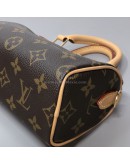 LOUIS VUITTON Monogram Nano Speedy with Shoulder Strap – GHW (Year 2025)