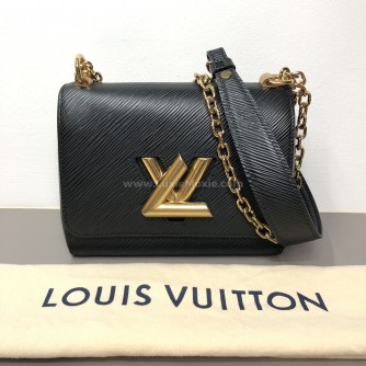 LOUIS VUITTON Twist PM Chain Bag in Black Epi Leather – GHW (Year 2020)
