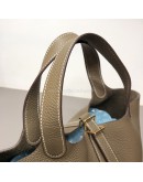HERMES Picotin Lock 18 Taurillon Handbag in Etoupe – GHW (Stamp Z – Year 2021)