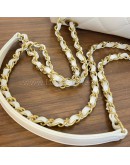 CHANEL Enchained Small Flap Bag in White Calfskin – Aged Gold Hardware (29 Series – Year 2019)