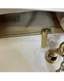 CHANEL Enchained Small Flap Bag in White Calfskin – Aged Gold Hardware (29 Series – Year 2019)