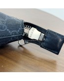 GUCCI Grey GG Supreme with Navy Reb Web Stripe Clutch Bag – SHW