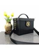 CHANEL Vintage Medium Vanity Case Handbag with Shoulder Strap - GHW