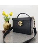 CHANEL Vintage Medium Vanity Case Handbag with Shoulder Strap - GHW