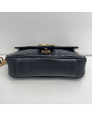 GUCCI GG Marmont Small Shoulder Bag in Black Lambskin – GHW