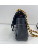 GUCCI GG Marmont Small Shoulder Bag in Black Lambskin – GHW