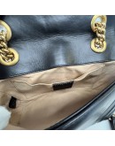 GUCCI GG Marmont Small Shoulder Bag in Black Lambskin – GHW