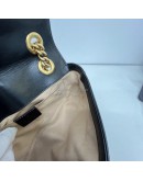GUCCI GG Marmont Small Shoulder Bag in Black Lambskin – GHW