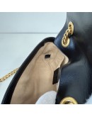 GUCCI GG Marmont Small Shoulder Bag in Black Lambskin – GHW