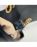GUCCI GG Marmont Small Shoulder Bag in Black Lambskin – GHW