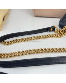 GUCCI GG Marmont Small Shoulder Bag in Black Lambskin – GHW