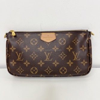 LOUIS VUITTON Monogram Multi Pochette Accessoires with Pink Shoulder Strap – GHW (Year 2020)