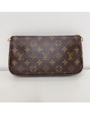 LOUIS VUITTON Monogram Multi Pochette Accessoires with Pink Shoulder Strap – GHW (Year 2020)