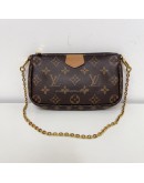 LOUIS VUITTON Monogram Multi Pochette Accessoires with Pink Shoulder Strap – GHW (Year 2020)