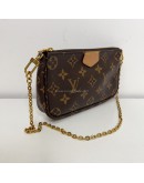 LOUIS VUITTON Monogram Multi Pochette Accessoires with Pink Shoulder Strap – GHW (Year 2020)