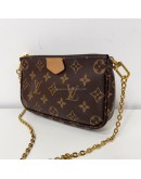 LOUIS VUITTON Monogram Multi Pochette Accessoires with Pink Shoulder Strap – GHW (Year 2020)
