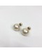 CHRISTIAN DIOR Tribales Earrings (Gold Finish Metal & White Resin Pearls)