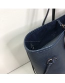 LOUIS VUITTON Neverfull MM Tote Bag with Pochette in Dark Blue Epi Leather – SHW (Year 2016)
