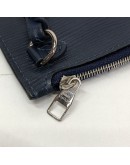 LOUIS VUITTON Neverfull MM Tote Bag with Pochette in Dark Blue Epi Leather – SHW (Year 2016)