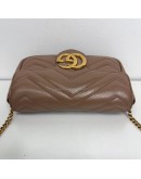 GUCCI GG Marmont Mini Shoulder Bag in Beige Lambskin – GHW