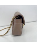 GUCCI GG Marmont Mini Shoulder Bag in Beige Lambskin – GHW