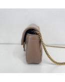 GUCCI GG Marmont Mini Shoulder Bag in Beige Lambskin – GHW
