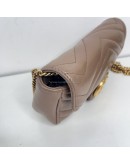 GUCCI GG Marmont Mini Shoulder Bag in Beige Lambskin – GHW