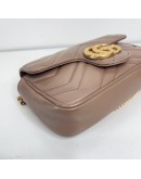 GUCCI GG Marmont Mini Shoulder Bag in Beige Lambskin – GHW