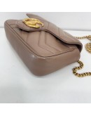 GUCCI GG Marmont Mini Shoulder Bag in Beige Lambskin – GHW