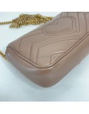 GUCCI GG Marmont Mini Shoulder Bag in Beige Lambskin – GHW