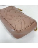 GUCCI GG Marmont Mini Shoulder Bag in Beige Lambskin – GHW