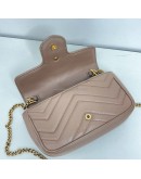 GUCCI GG Marmont Mini Shoulder Bag in Beige Lambskin – GHW
