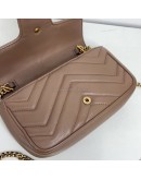 GUCCI GG Marmont Mini Shoulder Bag in Beige Lambskin – GHW