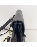 CHANEL Vintage CC Logo Backpack in Black Grained Calfskin – GHW