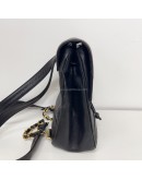 CHANEL Vintage CC Logo Backpack in Black Grained Calfskin – GHW