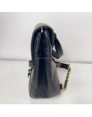CHANEL Vintage CC Logo Backpack in Black Grained Calfskin – GHW