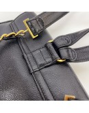 CHANEL Vintage CC Logo Backpack in Black Grained Calfskin – GHW